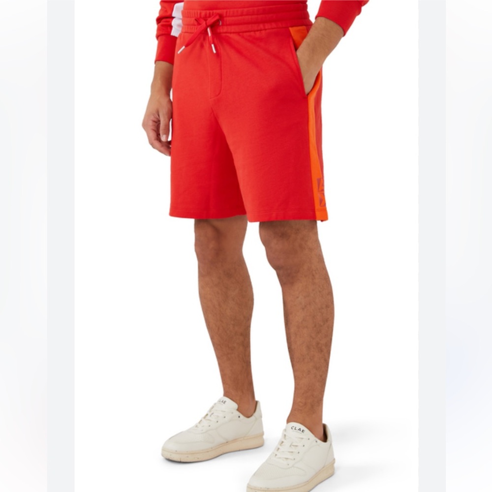 NWOT ARMANI EXCHANGE MAN'S BERMUDA Shorts Size XXL Colorblock Red Drawstring